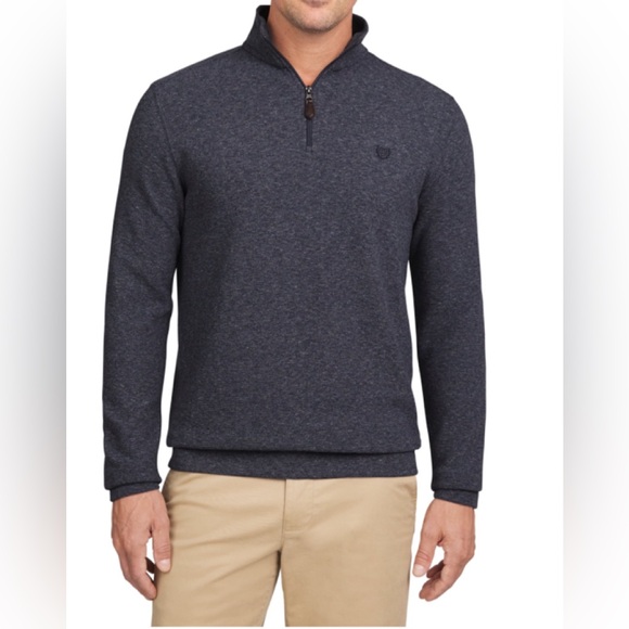 🆕 CHAPS NAVY MEN MOCK NECK TOP (L) NWT - Picture 7 of 9